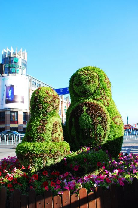 长沙立体花坛造型是不是憨态可掬